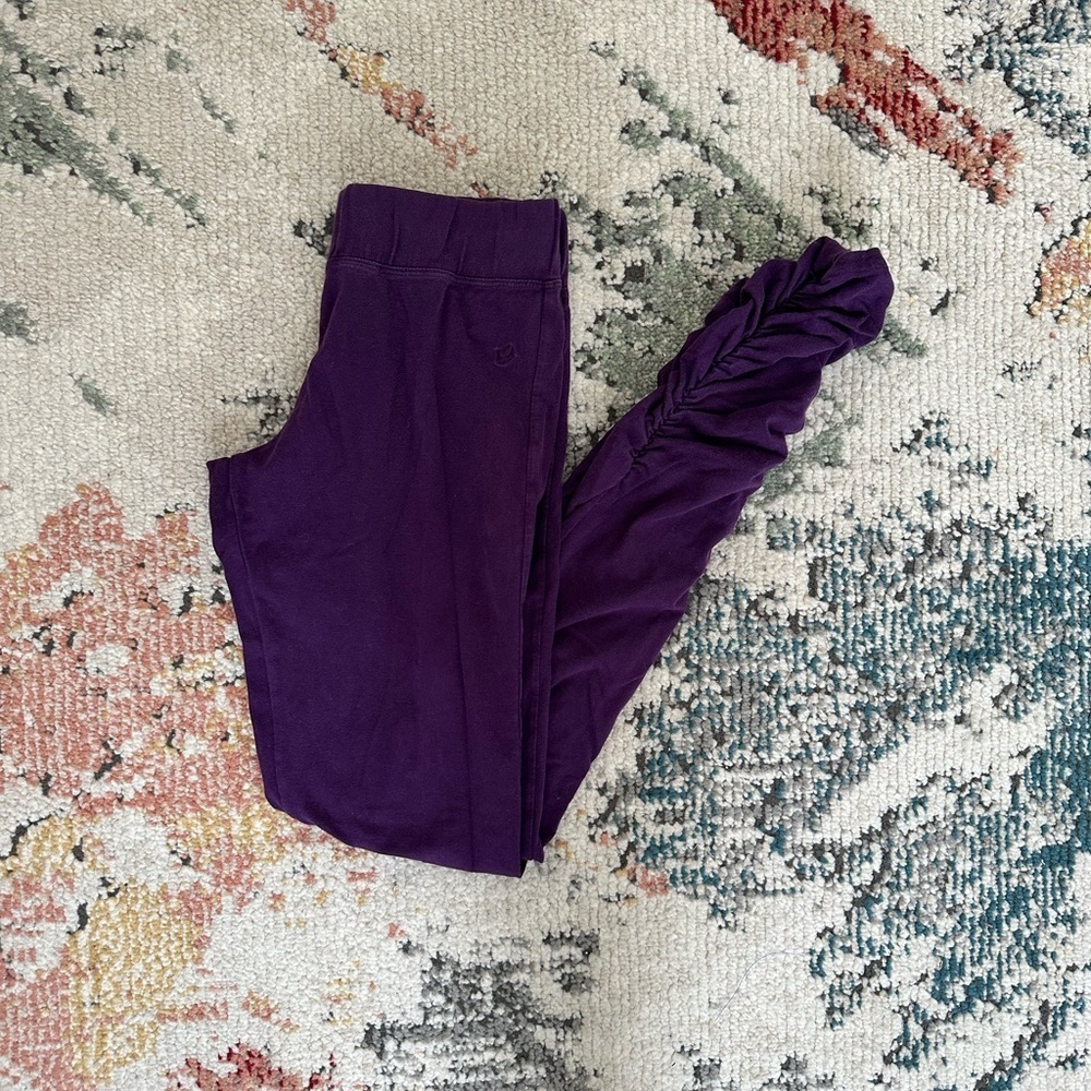 Aerie Dark Purple Womenās Scrunched Ankle Leggings Size Small